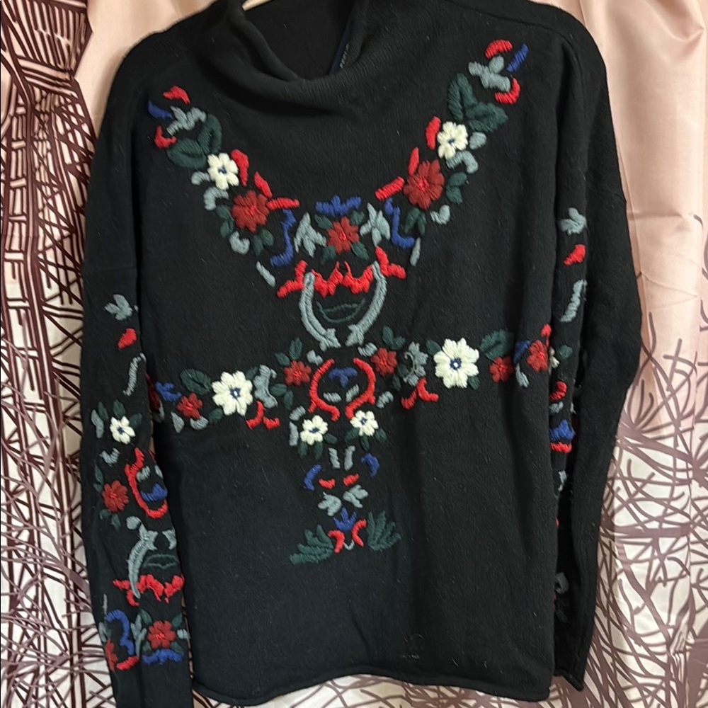 Embroidered Black Sweater second one but small not large